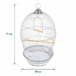 مخطط مقاسات وأبعاد قفص طيور دايانغ 370 الرمادي (48×71 سم) / Dayang 370 Bird Cage