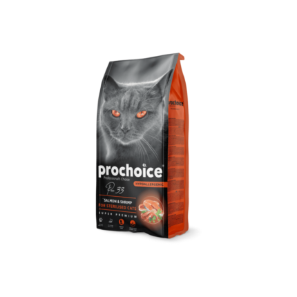 Pro Choice | Pro 33 sterilized cat food for weight control with salmon and shrimp