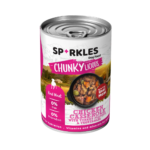 طعام سباركليز بطاجن الدجاج والديك الرومي للكلاب Sparkles chicken casserole turkey dog food grain free can front view