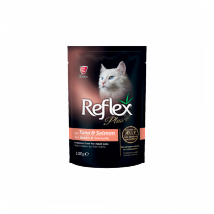Reflex | Plus, wet adult cat food with tuna and salmon in jelly