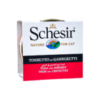 Schesir | Wet adult cat food with tuna and shrimp 85 g