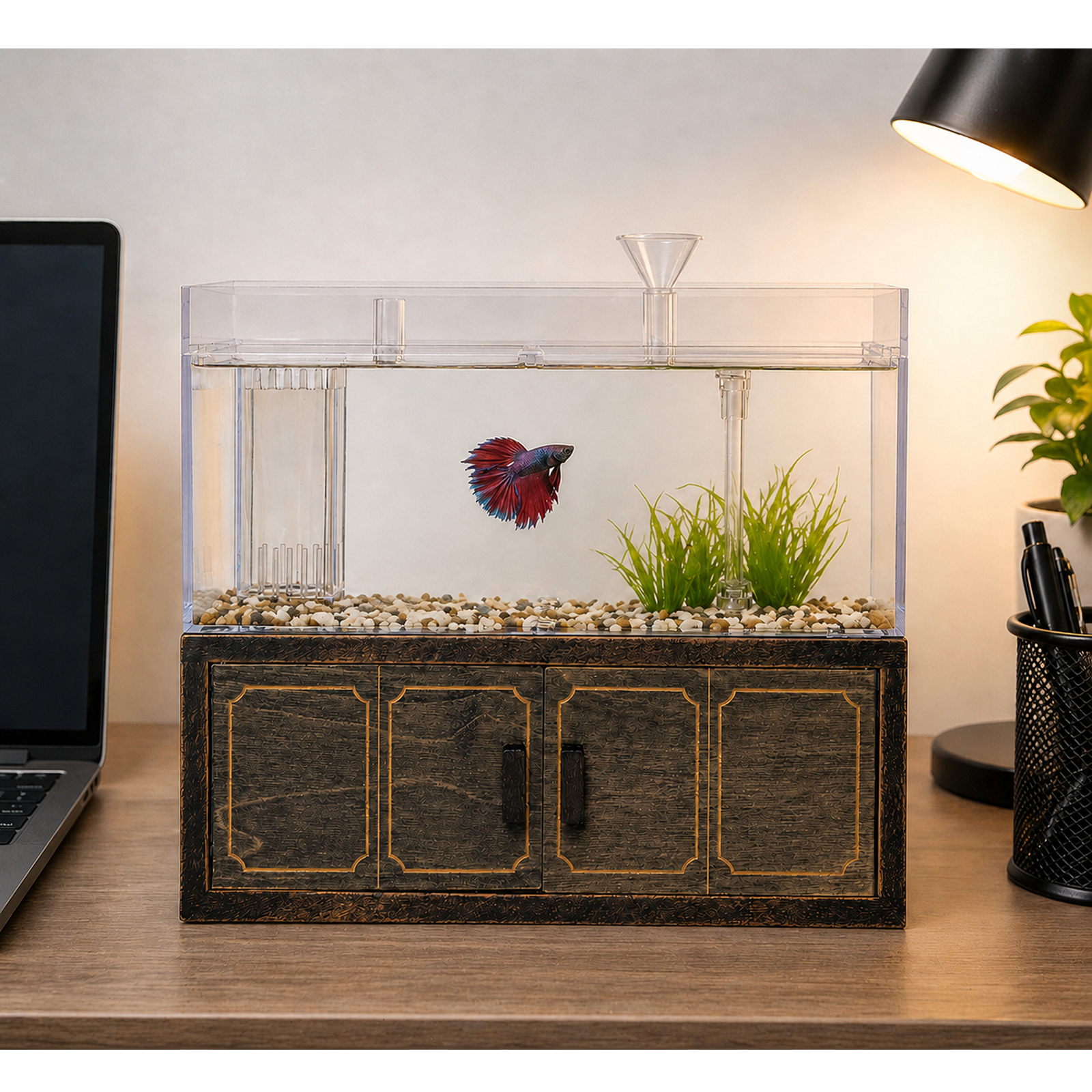 Premium decorative cabinet aquarium display