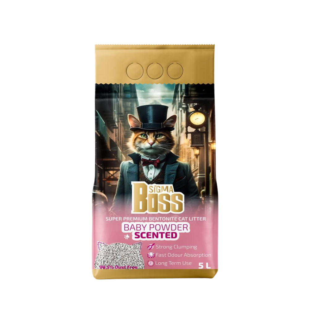 ee2abec3-be9f-4741-8913-baae3589167b-1000x1000-zZFnZIINmPhoPKKgNPlxiu5bybpDv6jbcFd2id3B The Boss | Cat litter baby powder scent 5L - Image 1