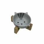 Bowl Seramyk for cats with stand wooden