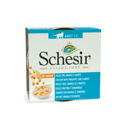 Schesir | Wet food with chicken and pineapple and carrots for adult cats 85 g