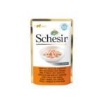 Schesir | Tuna wchicken with rwbyan wet adult cat food in jelly 85 g