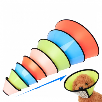 Cat and dog collar adjustable lneck protection wanti - bite round