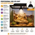 ⁦لمبة إضاءة LED احترافية بالأشعة فوق البنفسجية للزواحف الصحراوية من لاكي هيرب - 5 واط (UVB 10.0)⁩ - الصورة ⁦2⁩